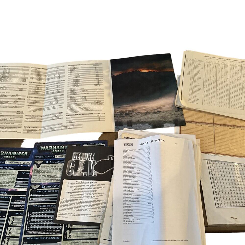 Large Lot Of Role Playing Fantasy Game Accessories Board Manuals